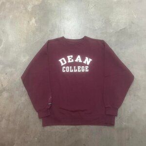 Vintage Y2K unisex maroon Dean college crewneck sweatshirt